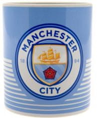 CurePink Keramický hrnek FC Manchester City: vzor LN znak (objem 320 ml)