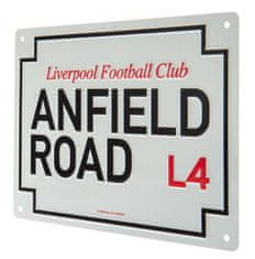 CurePink Cedule na zeď FC Liverpool: Anfield Road A4 (20 x 15 cm)