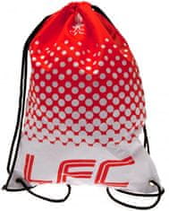 CurePink Batoh pytlík se šňůrkami gym bag FC Liverpool: Fade (33 x 44 cm|objem 14,5 l) červený polyester