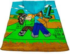 CurePink Dětský ručník - pončo Minecraft: Postavy (50 x 115 cm)