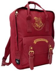 CurePink Batoh Harry Potter: Erb Bradavic - Hogwarts (objem 9,5 litrů|27 x 35 x 10 cm) červený polyester