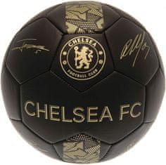 CurePink Fotbalový míč Chelsea FC: vzor Signature Gold PH (5)