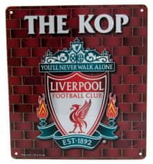 CurePink Cedule na zeď FC Liverpool: The Kop (23 x 25 cm)