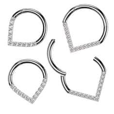 SPERKY4U Segment kruh se zirkony septum / helix / cartilage / tragus piercing