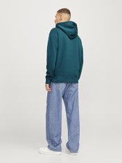 Jack&Jones Pánská mikina JJESTAR Relaxed Fit 12233972 Deep Teal (Velikost S)