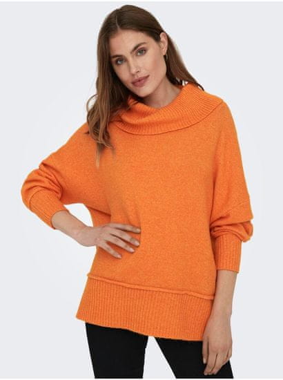 ONLY Oranžový dámský oversize svetr ONLY Hazel