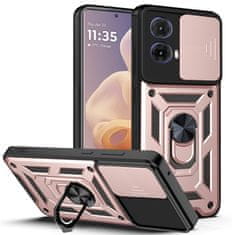 Techsuit Pouzdro Hybrid Armor Kickstand pro Motorola Moto G85 - Růžová KP33180