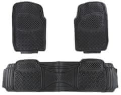 SIXTOL Univerzální gumové autokoberce CAR MAT UNI SET 2, komplet, 3ks