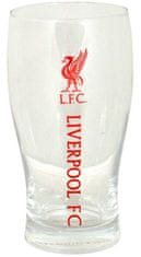 CurePink Sklenice FC Liverpool: znak čiré sklo (objem 470 ml)