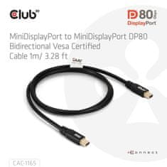 Kabel MiniDisplayPort 2.1 Certifikovaný, 10K60Hz, DSC1.2, UHBR10, 1m (CAC-1165)