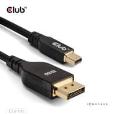 Club 3D Kabel MiniDisplayPort na DisplayPort 2.1 Certifikovaný, Oboustranný, 10K60Hz, DSC1.2, UHBR10, 1m (CAC-1116)