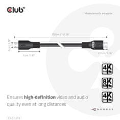 Club 3D Kabel HDMI, Ultra Rychlý HDMI Certifikovaný Cable, 4K120Hz/ 8K60Hz, 7.5m