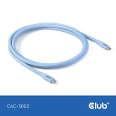 Club 3D Kabel USB-C 4.0, 20Gbps, 4K60Hz, PD 240W, 2m, modrá (CAC-3003)