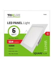 Bateriecentrum LED panel TRIXLINE TR 107 6W, čtverec vestavný 4200K