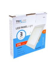 Bateriecentrum TR-132 LED panel 3W, 270lm 6500K - čtverec vestavný Trixline