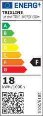 Bateriecentrum TR-130 LED panel 18W 1590lm 2700K - kruhový vestavný Trixline