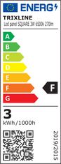 Bateriecentrum TR-132 LED panel 3W, 270lm 6500K - čtverec vestavný Trixline