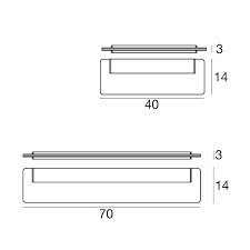 Linea Light Luxusní LED transparentní nástěnné svítidlo Skinny do koupelny -, 28 W, 2898 lm, 700 mm bílá 1449 lm