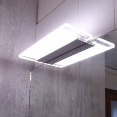 Linea Light Luxusní LED transparentní nástěnné svítidlo Skinny do koupelny -, 28 W, 2898 lm, 700 mm bílá 1449 lm