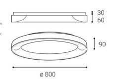 LED2 Stmívatelné stropní LED svítidlo BELLA -, 50 W, 3450 lm, 600 mm 480 mm 2430 lm černá