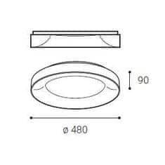 LED2 Stmívatelné stropní LED svítidlo BELLA -, 50 W, 3450 lm, 600 mm 480 mm 2430 lm černá