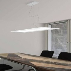 Linea Light Závěsné LED svítidlo Dublight pro místa s vysokým nárokem na světlo - 3,5 W, 4478 lm, 1000 mm 5010 lm 596 mm bílá