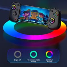 Techsuit Bezdrátový ovladač (BSP-D8 Pro) s RGB osvětlením - Černá KP33315