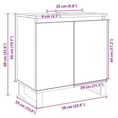 Vidaxl Koupelnová skříňka dub sonoma 58 x 33 x 60 cm kompozitní dřevo