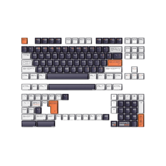 KeyTok Zero Division Dye-Sub KOL Keycaps, Layout US (142-Key)