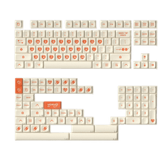 KeyTok Cosmic Hearts: Venus And Mars KDA Dye-Sub PBT Keycaps, Layout US, Červené (156-Key)