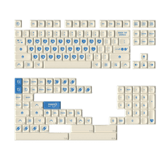 KeyTok Cosmic Hearts: Venus And Mars KDA Dye-Sub PBT Keycaps, Layout US, Modré (156-Key)