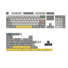 KeyTok Back In The Game Dye-Sub PBT Cherry Keycaps, Layout US, Světle šedá (152-Key)