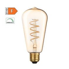 Diolamp  LED Spiral Filament žárovka Amber ST64 4W/230V/E27/1800K/270Lm/360°/Dim