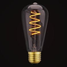 Diolamp  LED Spiral Filament žárovka čirá ST64 4W/230V/E27/1800K/300Lm/360°/Dim