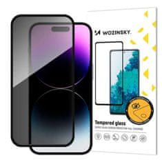 WOZINSKY Anti Spy celoplošně lepené tvrzené sklo 9H na iPhone 16 6.1" Wozinsky