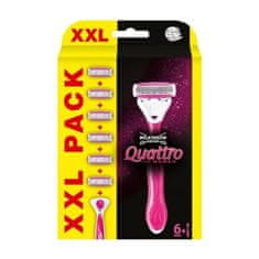 Wilkinson Sword 7001147X QUATTRO FOR WOMEN holicí strojek + 6 břitů XXL