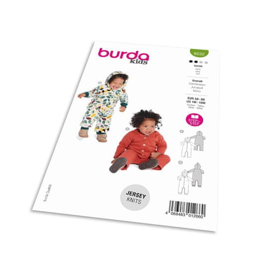 Burda Střih Burda 9232 - Overal, kombinéza pro miminka