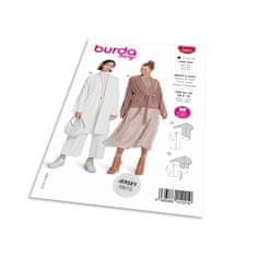 Burda Střih Burda 5883 - Zavinovací kabát, kardigan