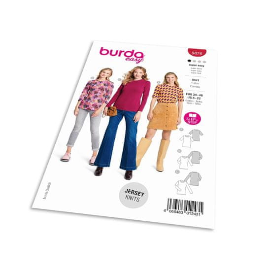 Burda Střih Burda 5876 - Tričko s dlouhým rukávem