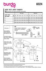 Burda Střih Burda 6024 - Košilové sako, košilový kabát