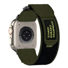 TopQ Nylonový řemínek pro Apple Watch 38-40-41 design 4 khaki