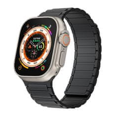 TopQ Magnetický silikonový řemínek pro Apple Watch 38-40-41 design 2 černý