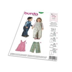 Burda Střih Burda 9772 - Dětský top, kalhoty a laclové kalhoty