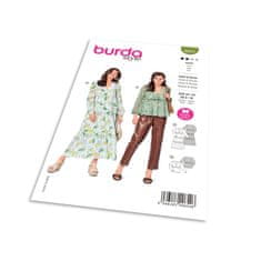 Burda Střih Burda 6023 - Nabírané maxi šaty, halenka