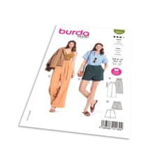 Burda Střih Burda 5912 - Široké kalhoty s vysokým pasem, šortky