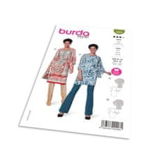 Burda Střih Burda 5950 - Halenkové šaty s páskem, tunika, tričkové šaty