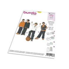 Burda Střih Burda 9672 - Mikina, mikina s kapucí, vestička, tepláky