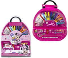 CurePink Kreativní set 50 předmětů Disney|Minnie Mouse: Minnie a Daisy (41 x 58 x 3 cm)