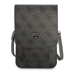 Guess 4G Saffiano Triangle Logo Wallet univerzalní pouzdro Šedá