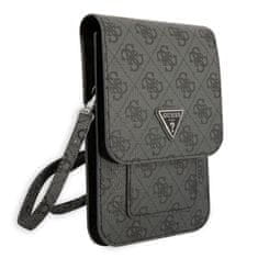 Guess 4G Saffiano Triangle Logo Wallet univerzalní pouzdro Šedá